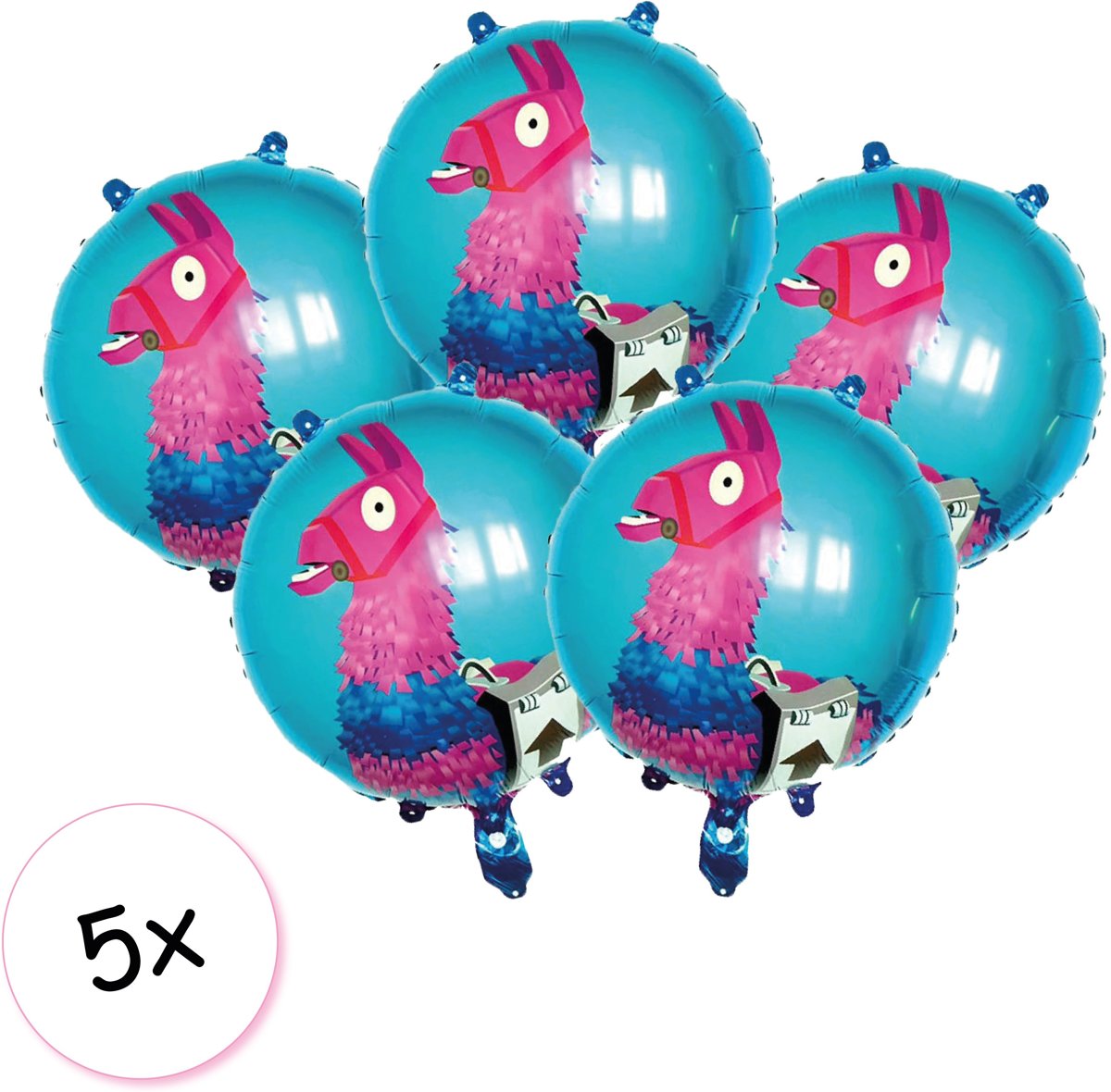 Folieballon Fortnite Piñata-Lama 45 cm 5 stuks